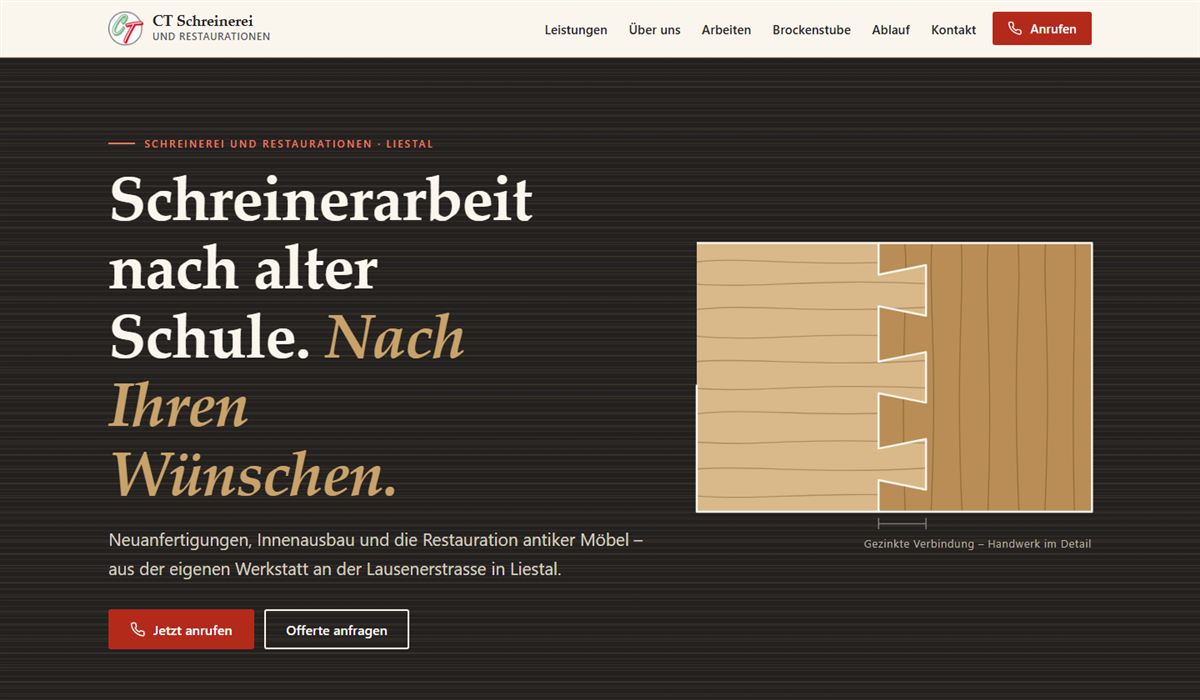 Screenshot ct-schreinerei